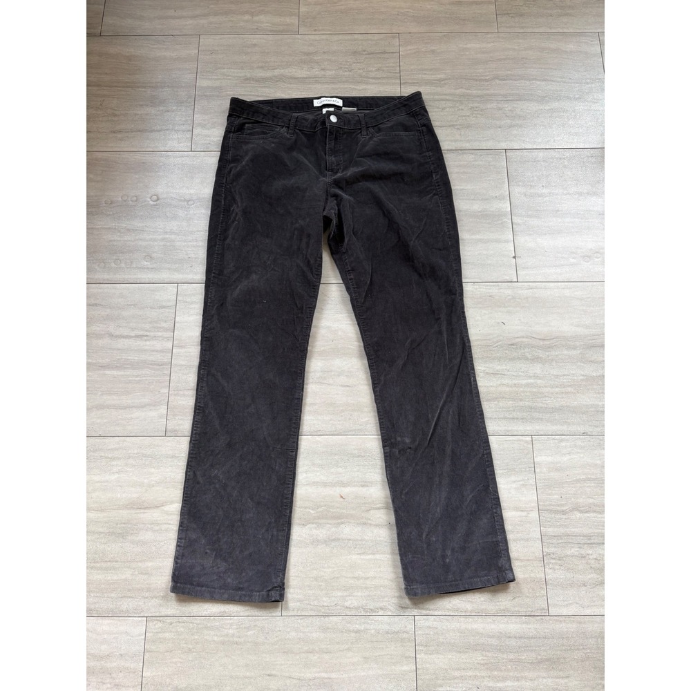 Calvin Klein Jeans Womens 12 Gray Corduroy Pants Straight Leg Five Pocket Casual
